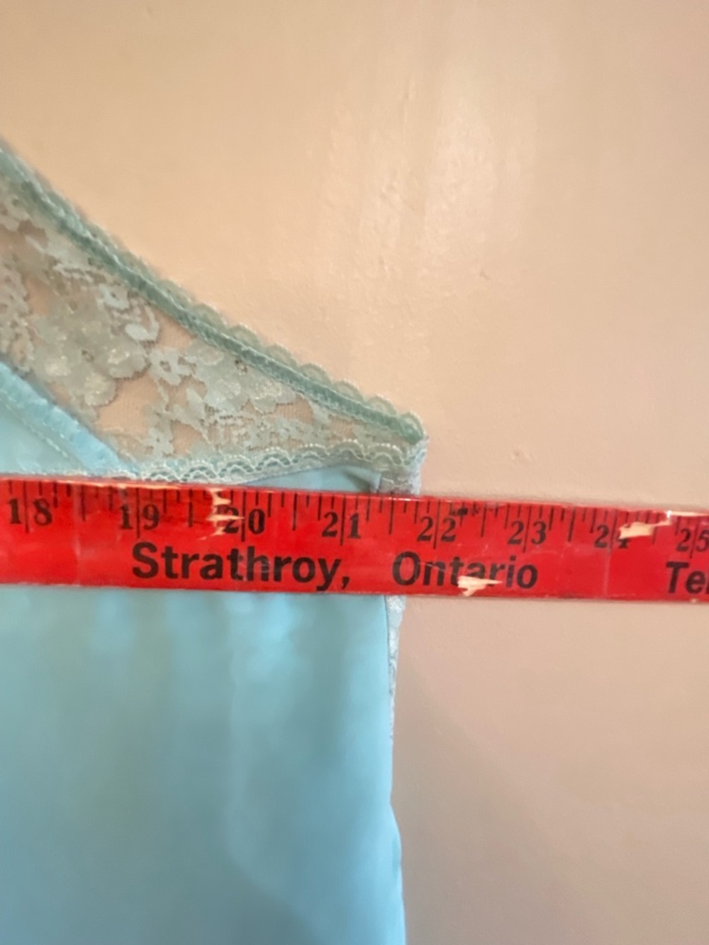 4/$20➡️ La Vie En Rose Aqua Blue Lace-Back Chemise – Size XL Fair *Flaw - Picture 14 of 15
